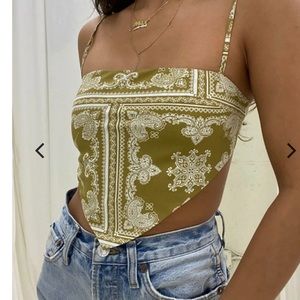 BirdBee Bandana silk top